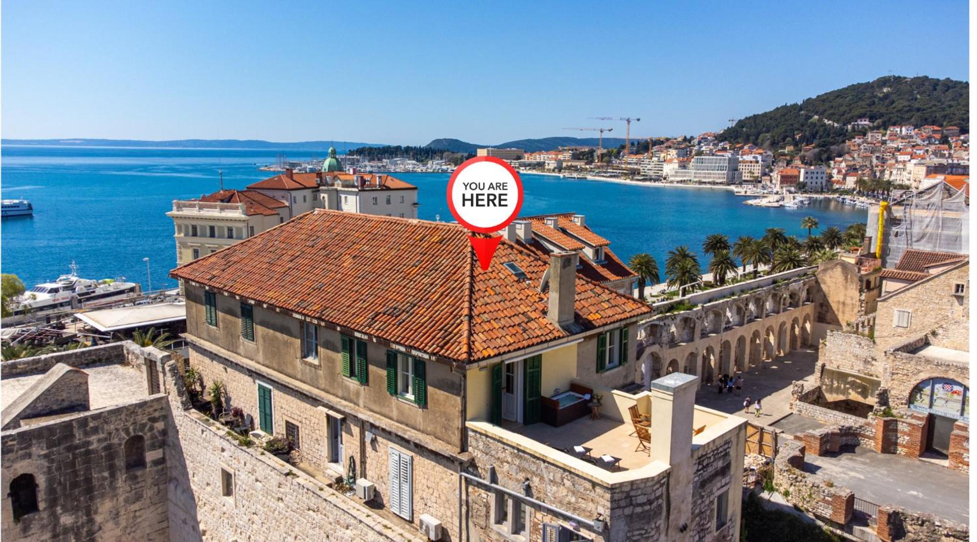 Terazza Grande In Diocletian Tower Apartman Split Kültér fotó